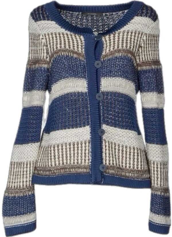 striped knit cardigan