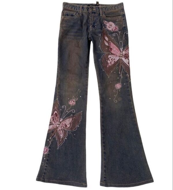 Butterfly Print Jeans